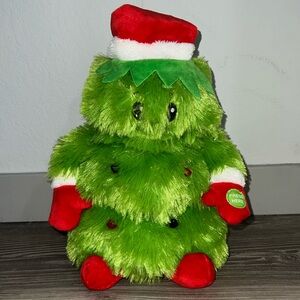 Animated Rockin Around Christmas Tree Plush Lights Dancing and Signing